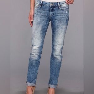 Mavi distressed Emma Slim boyfriend jeans
